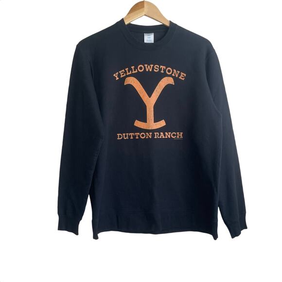 Yellowstone Dutton Ranch‎ Adult Sweatshirt L Fleece Logo Fleece Cowboy Western - Picture 1 of 7